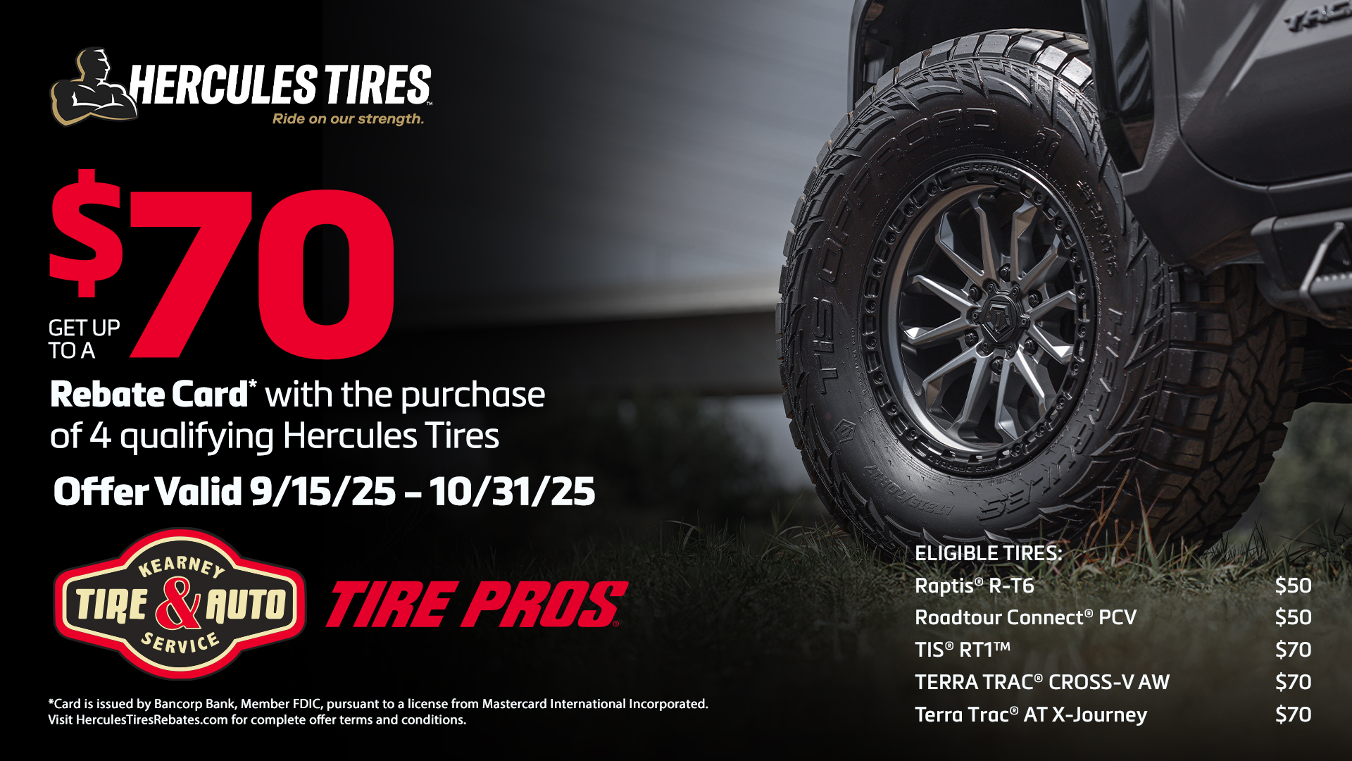 Hercules Tire offer | Kearney Tire & Auto
